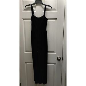 Old Navy Women's Size Small Black Crushed Velvet Velour One-Piece Jumpsuit